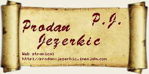 Prodan Jezerkić vizit kartica